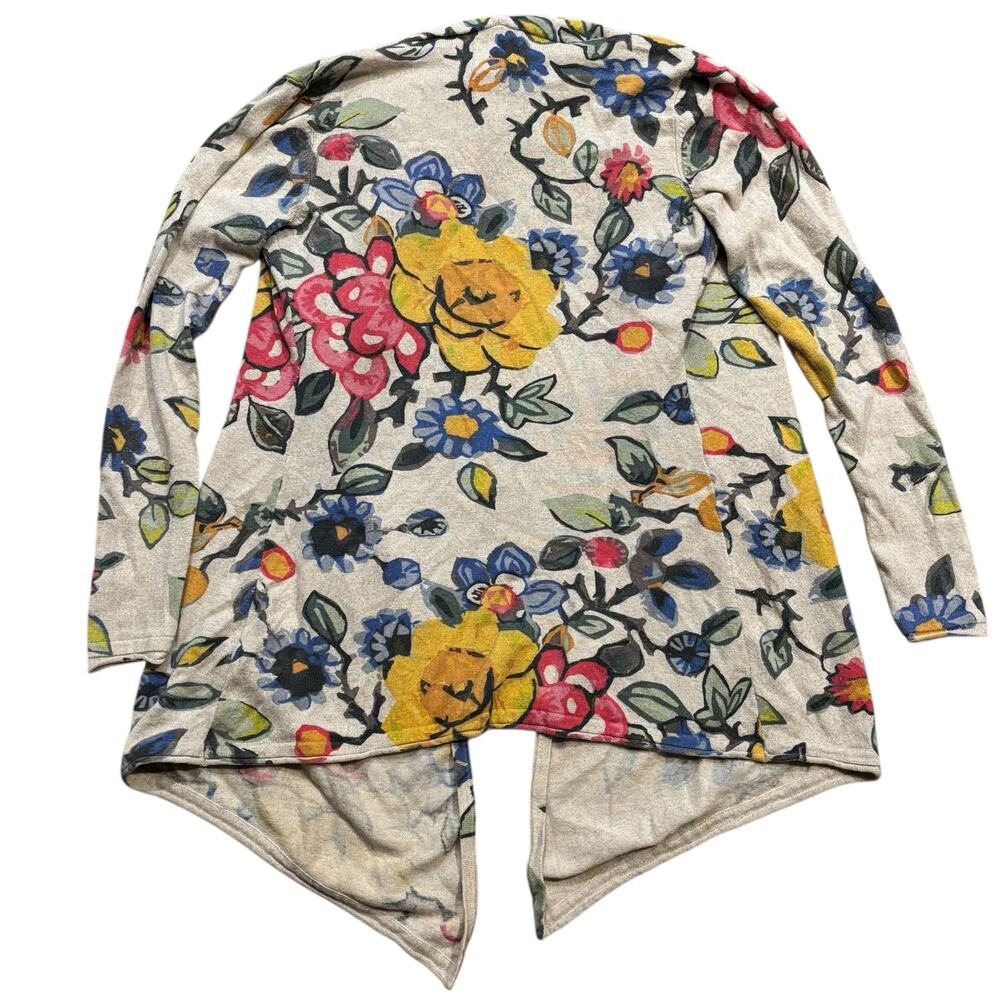 Anthropologie Tabitha Floral Print Bohemian Open Front Cardigan XS Boho Cottage - Picture 4 of 5